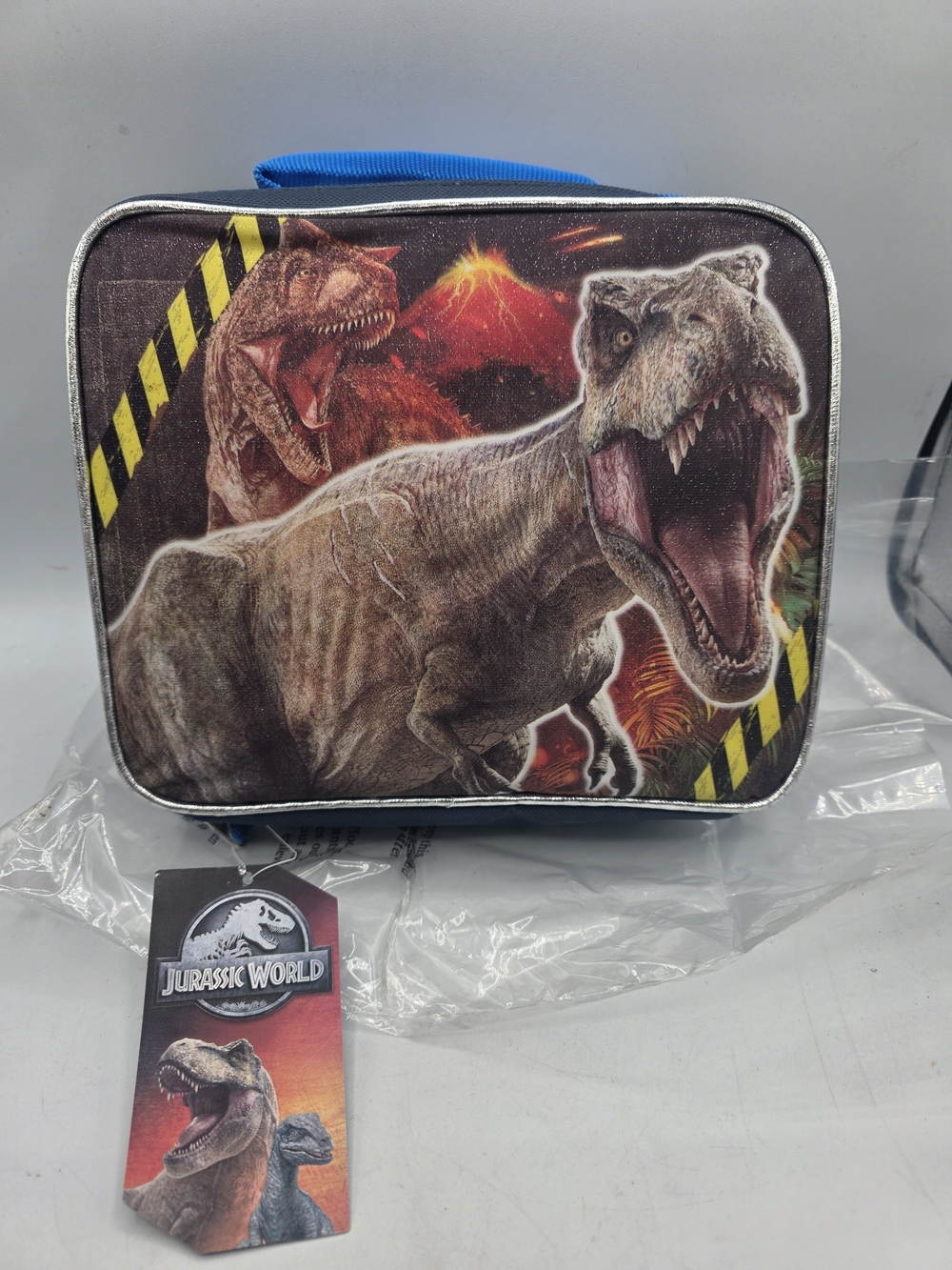 Jurassic World Lunch Bag Insulated T-Rex Dinosaur Zipper Around